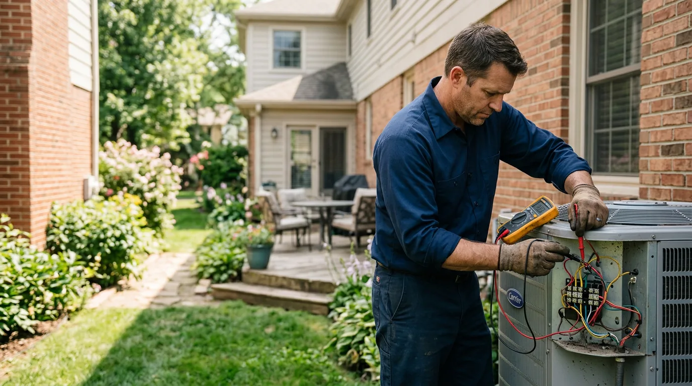 HVAC technician working near Medford, MA